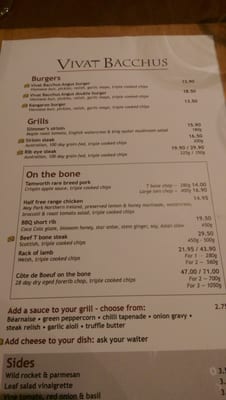 Menu photo 3 Vivat Bacchus London, XGL