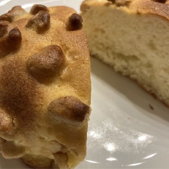 Barley Time - Closeup of the pecan-pineapple bun - not actually using pineapple, just with a craquelin topping with chopped pecans - Bakeries Near Me - Flushing, New York
