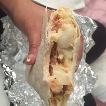 Angel's Restaurant - Bacon Breakfast Burrito. $5.50 love the BB's here. Super filling, great price and super fast. - Mexican Near Me - Richmond, California