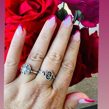 Bio Nails Spa - Modern French manicure with coffin shaped bio gel nails. - Nail Salons Near Me - Thousand Oaks, California Bio Nails Spa - Modern French manicure with coffin shaped bio gel nails. - Nail Salons Near Me - Thousand Oaks, California