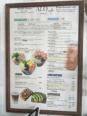 Menu photo 1 ALO Cafe Hawaii Honolulu, HI Menu photo 1 ALO Cafe Hawaii Honolulu, HI
