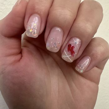 Kitchen Nail Bar - Sunnyvale - Koi fish nails- gel on natural nails - Nail Salons Near Me - Sunnyvale, California