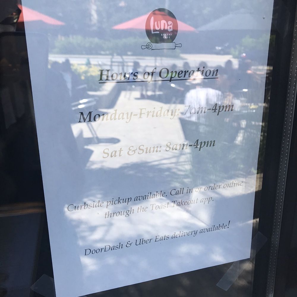Luna Bakery Cafe - Sunday, 28 June 2020 -- HOURS (M-F, 7am - 4pm, Sat and Sun 8am - 4pm). - Cafes Near Me - Cleveland, Ohio Luna Bakery Cafe - Sunday, 28 June 2020 -- HOURS (M-F, 7am - 4pm, Sat and Sun 8am - 4pm). - Cafes Near Me - Cleveland, Ohio