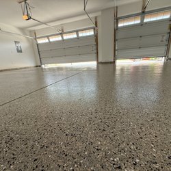 Galaxy Concrete Coatings - Galaxy Garage Floor Coated in Moon Rock.