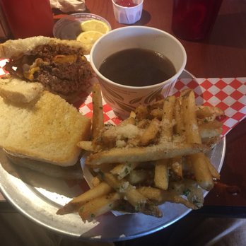 Burger Me! - Bacon Cheddar Melt with Garlic Fries!!! - American Near Me - Reno, Nevada Burger Me! - Bacon Cheddar Melt with Garlic Fries!!! - American Near Me - Reno, Nevada