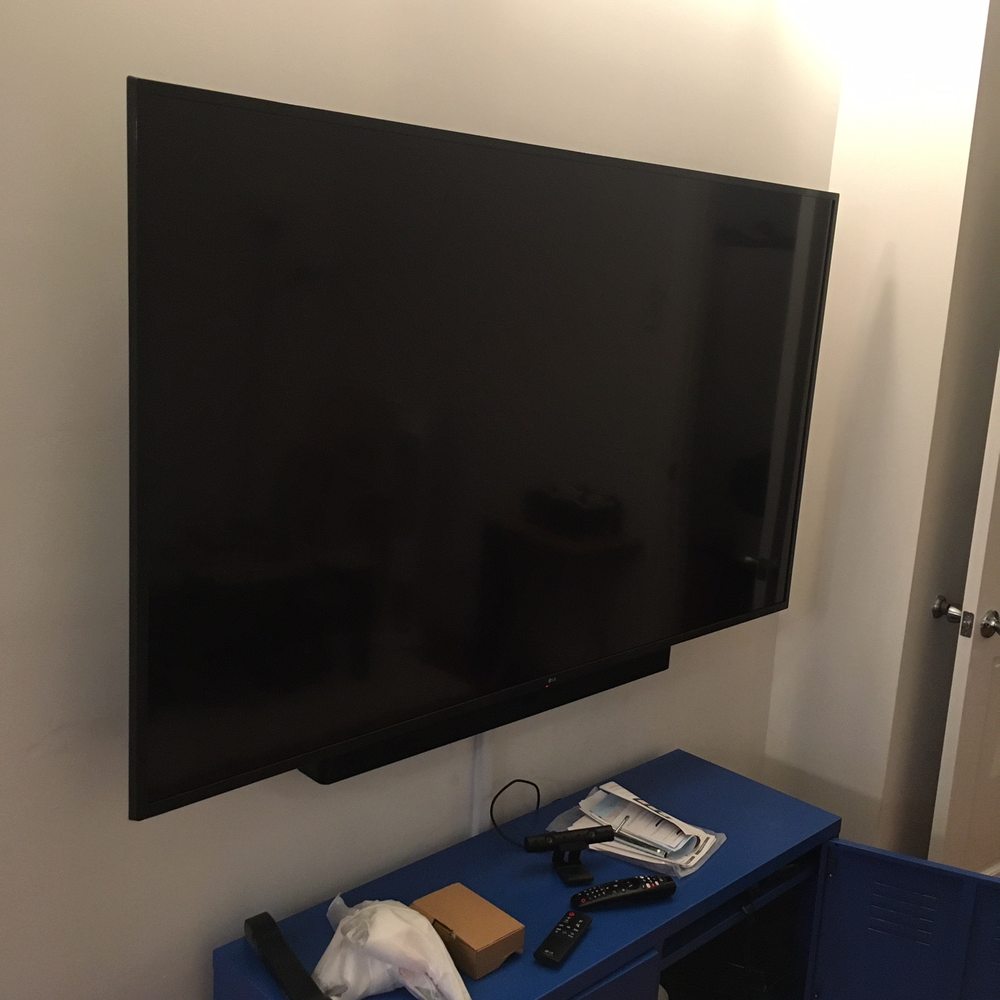 Massive 70in TV with hidden wires all by Blue Falcon Technologies Massive 70in TV with hidden wires all by Blue Falcon Technologies