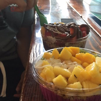 Playa Bowls - Mermaid pitaya bowl in front and the Nutella bowl in the back. Both so amazing! - Juice Bars & Smoothies Near Me - Belmar, New Jersey Playa Bowls - Mermaid pitaya bowl in front and the Nutella bowl in the back. Both so amazing! - Juice Bars & Smoothies Near Me - Belmar, New Jersey