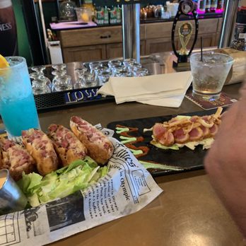 Kelly's Half Shell Pub - Reuben Eggrolls and Yellow Fin Tuna Sashimi. Kick Ass drink. - Irish Pub Near Me - Crystal River, Florida Kelly's Half Shell Pub - Reuben Eggrolls and Yellow Fin Tuna Sashimi. Kick Ass drink. - Irish Pub Near Me - Crystal River, Florida