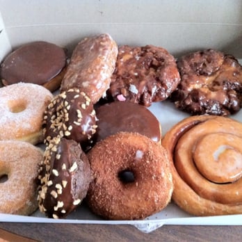 Upland Donuts - Delicious mixed donuts! Apple fritter was still warm and crisp. Perfection ;) - Donuts Near Me - Upland, California Upland Donuts - Delicious mixed donuts! Apple fritter was still warm and crisp. Perfection ;) - Donuts Near Me - Upland, California