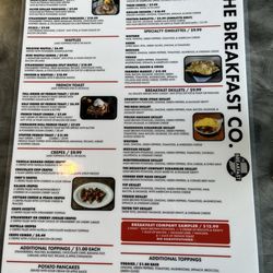 The Breakfast Co - Greencastle - Menu Side #2