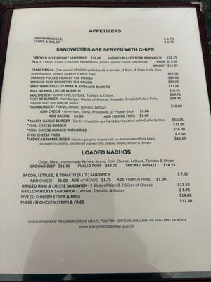 Menu photo 2 Exit 30 BBQ & Cafe Aguilar, CO