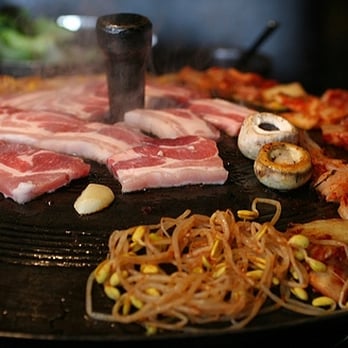Honey Pig - pork belly on the grill - Korean Near Me - Duluth, Georgia
