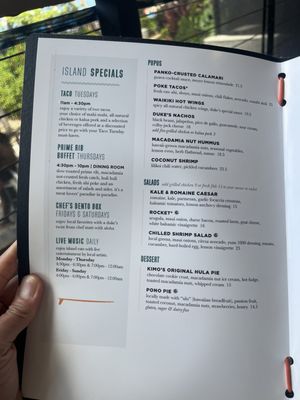 Menu photo 4 Duke's Waikiki Honolulu, HI