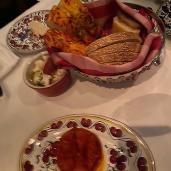 Carbone - Bread basket, spicy pepperoni, pickled cauliflower and parmesan - Italian Near Me - Las Vegas, Nevada