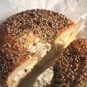 Pearl's Bagels & Bakery - Everything Bagel w/ Vegan Cream Cheese (tofutti) - Bagels Near Me - Albany, New York Pearl's Bagels & Bakery - Everything Bagel w/ Vegan Cream Cheese (tofutti) - Bagels Near Me - Albany, New York