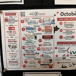 Galaxy Game Cafe - I love an organized schedule!