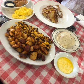 Joanna's Cafe - Chorizo Scrambled French Toast 2 Biscuits and Gravy Chicken Strips - Breakfast & Brunch Near Me - Riverside, California Joanna's Cafe - Chorizo Scrambled French Toast 2 Biscuits and Gravy Chicken Strips - Breakfast & Brunch Near Me - Riverside, California