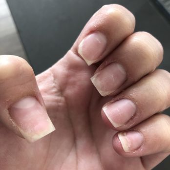 Posh Nail Boutique - I just got a manicure but look at all the cuticles & completely uneven shape. - Nail Salons Near Me - Atlanta, Georgia
