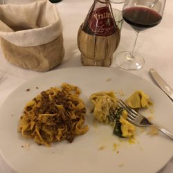 Trattoria di Livergnano - Fettuccine Bolognese and pumpkin tortellini