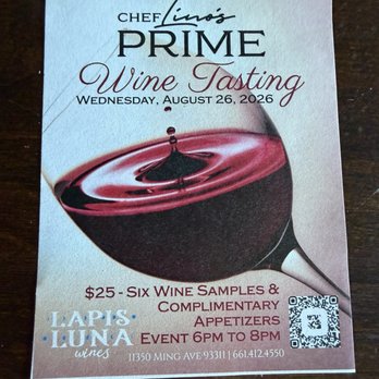 Chef Lino's PRIME - Steakhouses Near Me - Bakersfield, California