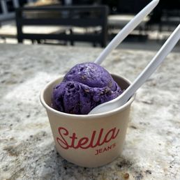 Ube Pandesal Toffee and Calamansi Creamsicle single scoop Ube Pandesal Toffee and Calamansi Creamsicle single scoop