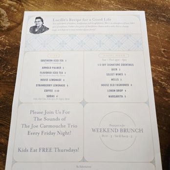 Lucille's - Menu-back - New American Near Me - Houston, Texas