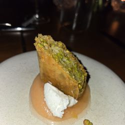 Cuma - Baklava with pistachios, quince paste and kaymak
