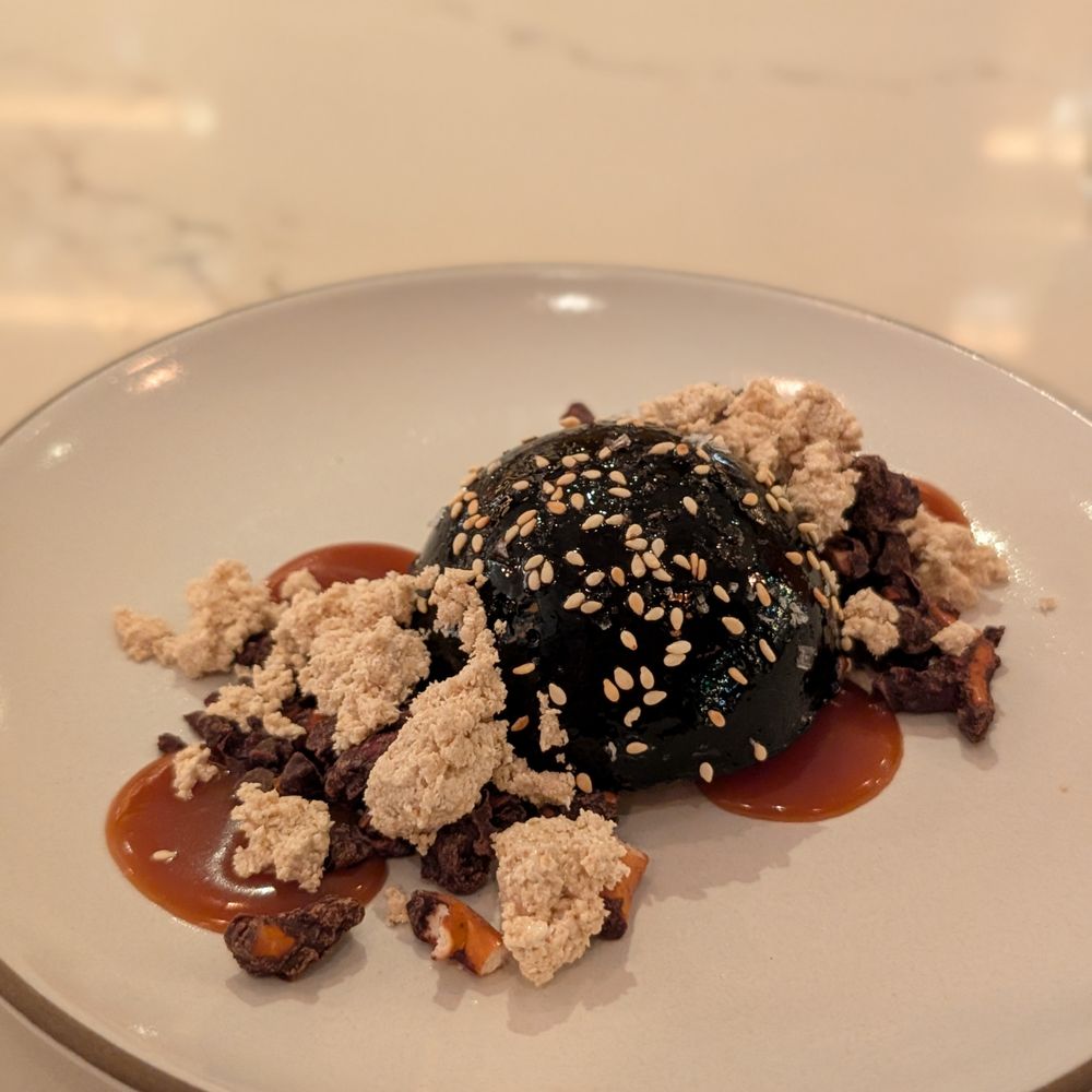 I forget the name of this desert...but it was delicious and complicated and wonderful, chocolate with salted caramel and pretzel bites