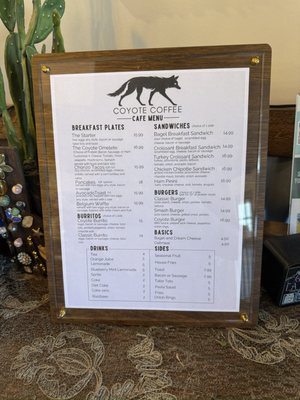 Menu photo 1 Coyote Coffee Chatsworth, CA