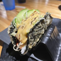 BoBo Café - Crab salad nori taco - so good!