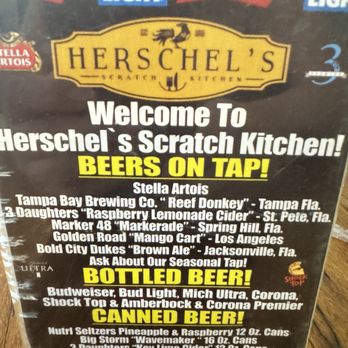 Herschel's Scratch Kitchen - Beer Menu - Breakfast & Brunch Near Me - New Port Richey, Florida Herschel's Scratch Kitchen - Beer Menu - Breakfast & Brunch Near Me - New Port Richey, Florida