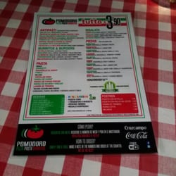 Pomodoro - Carta del restaurante: todo a 3/90€