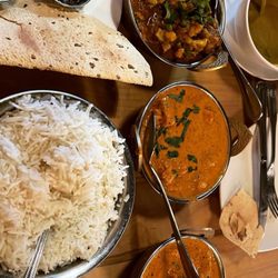 Vegetable Curry, Chicken Tikka Masala, Butter Chicken (Makhani)
