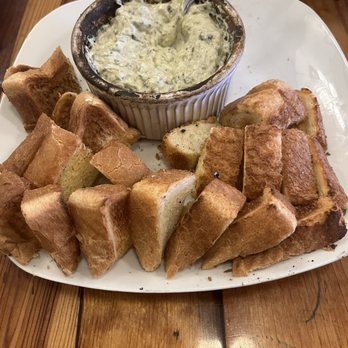 J Marie's - Wood-fired spinach dip with Texas toast - New American Near Me - Wapakoneta, Ohio