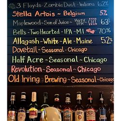 Roscoe Village Pub - Draft Beers @ Roscoe Village Pub.  2159 W Addison St, Chicago, IL