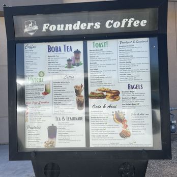 Founders Coffee - St Rose - Menu at the drive thru - Coffee & Tea Near Me - Henderson, Nevada