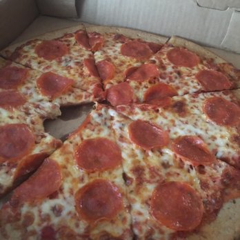 Stout's Pizza - 12" Gluten-Free Pie! Delish! (Bite missing bc I couldn't wait haha) - Pizza Near Me - San Antonio, Texas
