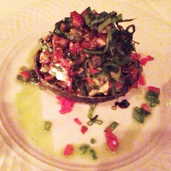 Prosecco - Avocado, grilled and diced baby lobster tail and prawn, sweet pepper, scallion, basil oil, balsamic glaze-- beautiful. - Italian Near Me - Chicago, Illinois
