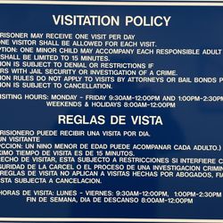 Los Angeles Police Department - Van Nuys Jail - Van Nuys jail visitor hours: M-F 9:30-noon and 1:00-2:30; Sa, Su and hols 8:00-noon.