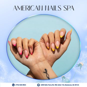 American Nails Spa - "From pastel hues to floral patterns, our Spring nail designs will leave you feeling refreshed and stylish. - Nail Salons Near Me - Kennesaw, Georgia American Nails Spa - "From pastel hues to floral patterns, our Spring nail designs will leave you feeling refreshed and stylish. - Nail Salons Near Me - Kennesaw, Georgia