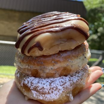 Dun-Well Doughnuts - P+J filled, Lemon poppyseed, and apple crunch - Donuts Near Me - Brooklyn, New York