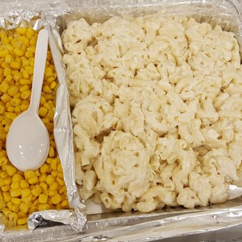 Gina's B-B-Q - Small party pan of mac salad/corn (part of veggies) - Korean Near Me - Honolulu, Hawaii Gina's B-B-Q - Small party pan of mac salad/corn (part of veggies) - Korean Near Me - Honolulu, Hawaii
