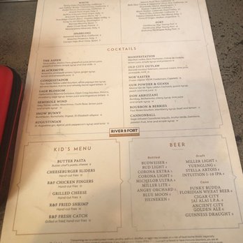 River & Fort - Menu - Bars Near Me - SAINT AUGUSTINE, Florida River & Fort - Menu - Bars Near Me - SAINT AUGUSTINE, Florida