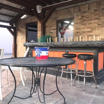 Oregon Bison & Elk - Out door bar- that nobody is serving at. Go inside for a coldie! - Oshkosh, Wisconsin Oregon Bison & Elk - Out door bar- that nobody is serving at. Go inside for a coldie! - Oshkosh, Wisconsin