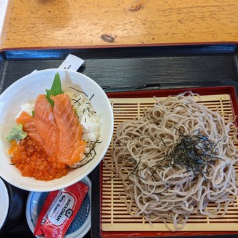 Ichimi Ann - Zaru soba with Ikura Sake Don - Japanese Near Me - Torrance, California