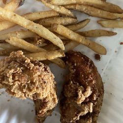 Fish & Chix - This is ridiculous.  I ordered chicken tenders and this is what I received.  The chicken was hard and dry.