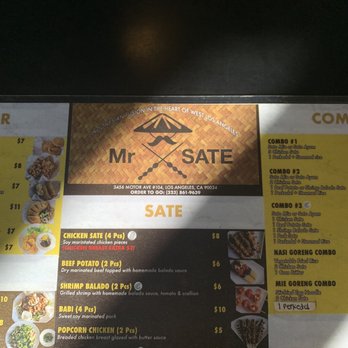 Mr. Sate - Menu - Indonesian Near Me - Los Angeles, California