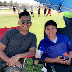 Washington Junior High School - Out here in Dinuba, California supporting my Munchkin Jai at his football scrimmage game 7/22/2017