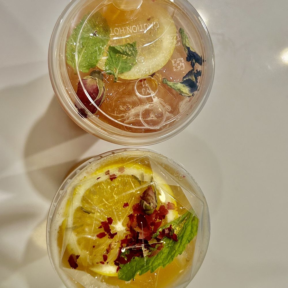 Dragonfruit Mango-Jito and Kumquat Lemon green tea Dragonfruit Mango-Jito and Kumquat Lemon green tea