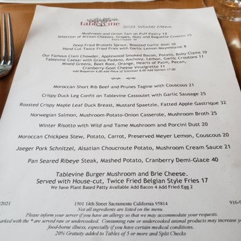 TableVine - TableVine winter Menu - Wine Bars Near Me - Sacramento, California
